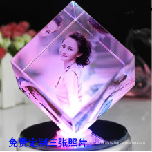 Criativo Moldura Crystal Cube Photo para presente de aniversário (KS19845)